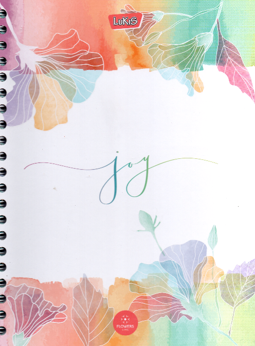 Cuaderno argollado grande 105 femenino cuadriculado pasta dura Joy