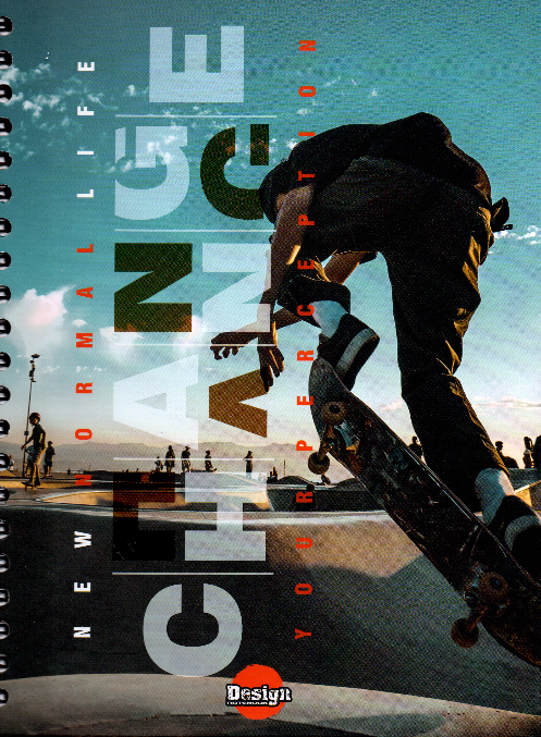 Cuaderno argollado grande 105 masculino cuadriculado pasta dura Change