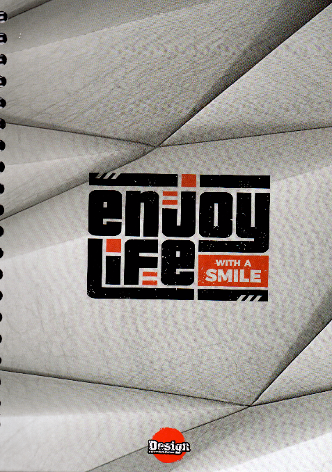 Cuaderno argollado grande 105 masculino cuadriculado pasta dura Enjoy Life