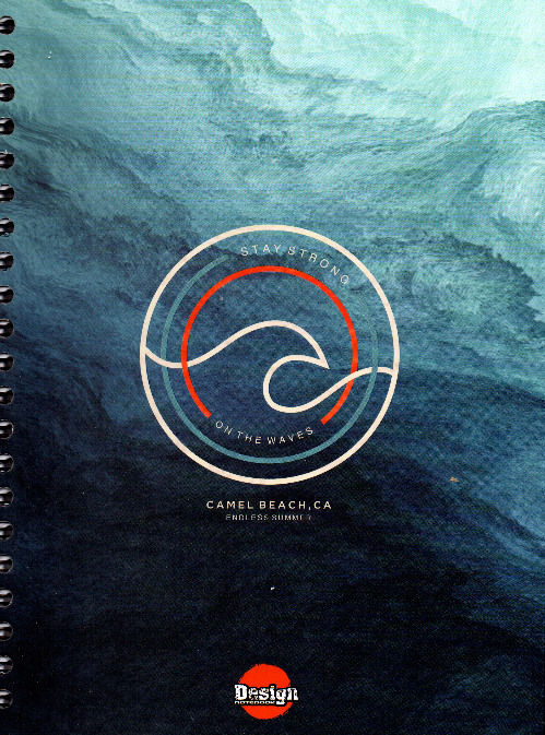 Cuaderno argollado grande 105 masculino cuadriculado pasta dura Stay strong on the waves