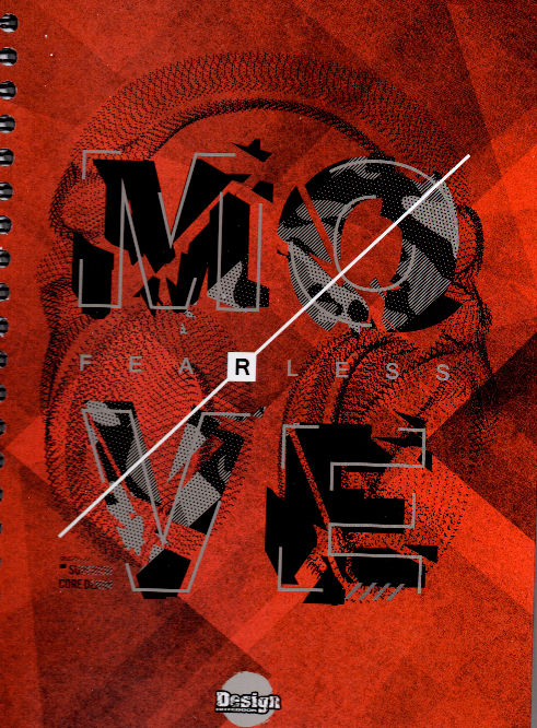 Cuaderno argollado grande 105 masculino cuadriculado pasta dura MOVE