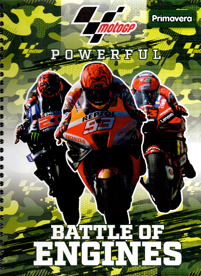 Cuaderno argollado grande 105 masculino cuadriculado pasta dura Battle of engines