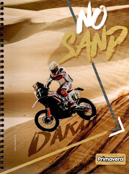 Cuaderno argollado grande 105 masculino cuadriculado pasta dura No sand