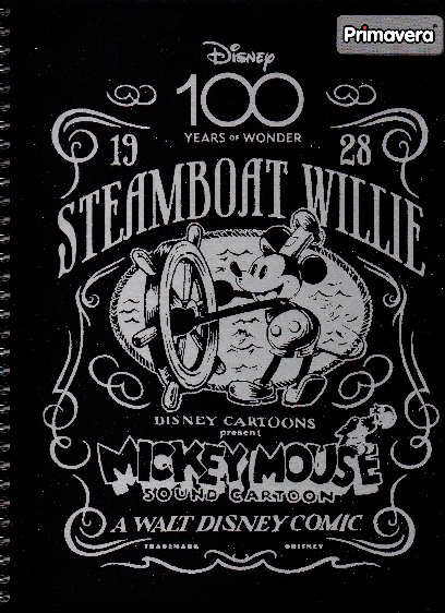 Cuaderno argollado grande 105 masculino cuadriculado pasta dura 100 years of wonder