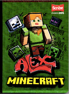 Cuaderno cosido rayado niño x 100 minecraft