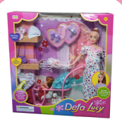 Muñeca Defa 8049 Embarazada Coche P24