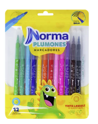 Plumón norma x 12 bolsa