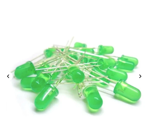 Luz Led Difuso Verde 5mm unidad