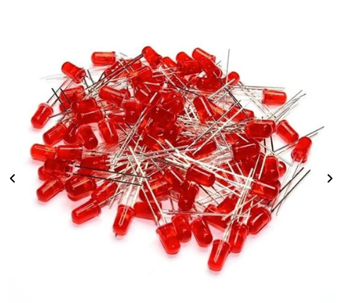 Luz Led Difusor Rojo 5mm unidad