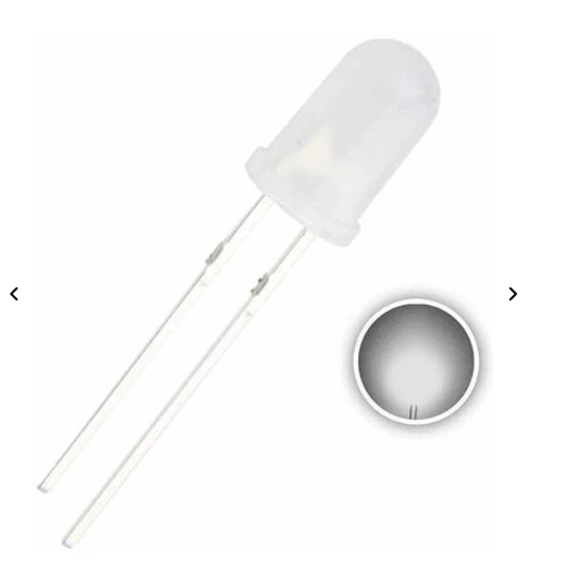 Luz Led Difusor Blanco 5mm unidad