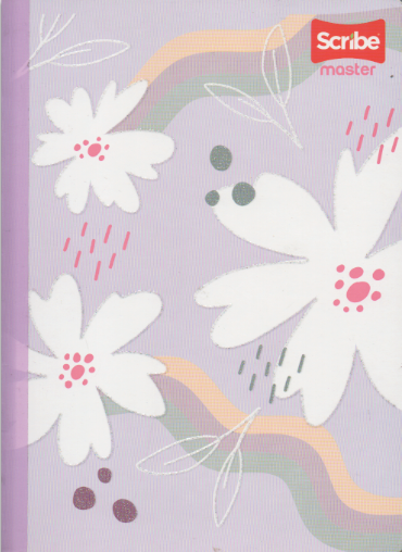 Cuaderno cosido ferrocarril niña x 100 hojas Flores