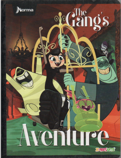 Cuaderno cosido rayado niña x 100 hojas The gangs adventure