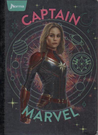 Cuaderno cosido rayado niña x 100 hojas Capitain marvel