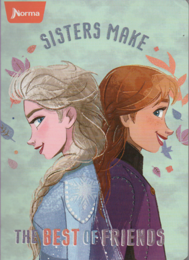 Cuaderno cosido rayado niña x 100 hojas Sisters make the best friends