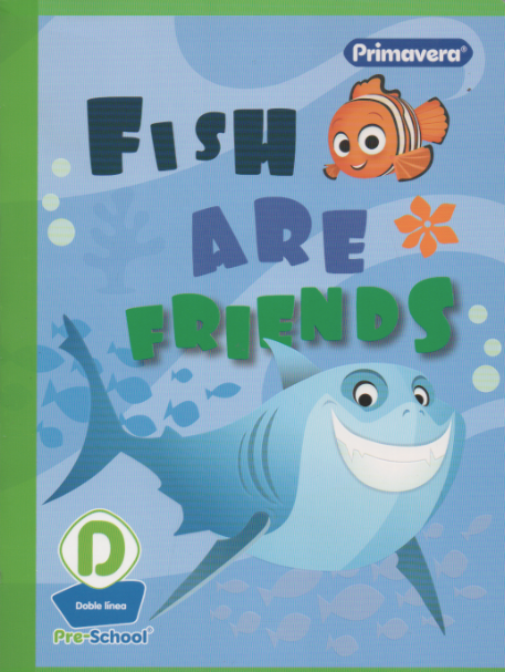 Cuaderno cuadritos tipo D 100 hojas Fish are friends Nemo