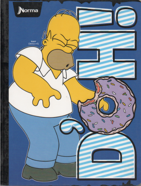 Cuaderno cosido rayado niño x 100 hojas Homero Doh