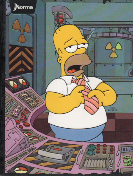 Cuaderno cosido rayado niño x 100 hojas Homero  corbata