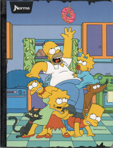 Cuaderno cosido rayado niño x 100 hojas Simpsons