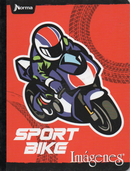 Cuaderno niño ferrocarril 50 hojas Sport bike económico