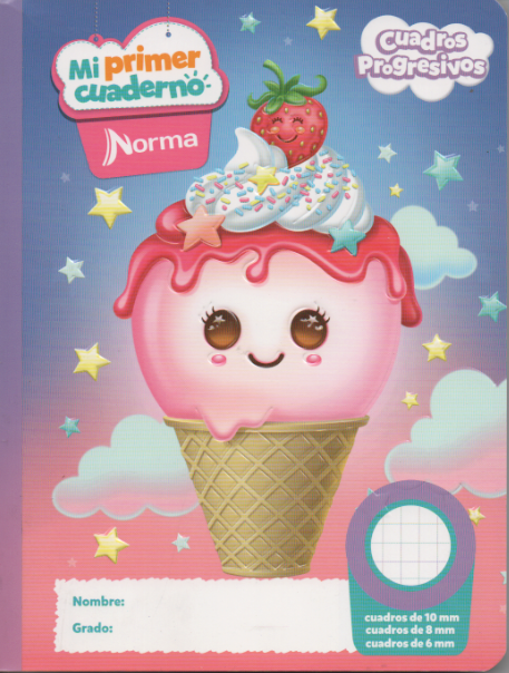 Cuaderno niño cuadritos tipo Progresivo Helado