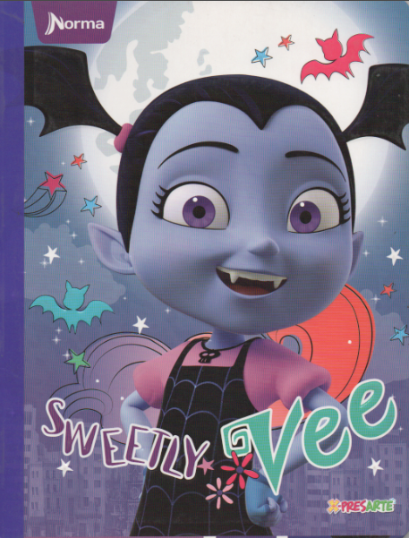 Cuaderno niña rayado 50 hojas Vampirina Sweetly