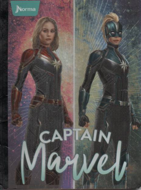 Cuaderno niña rayado 50 hojas Captain Marvel