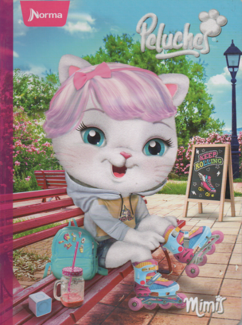 Cuaderno niño rayado 50 hojas PELUCHES MIMIS