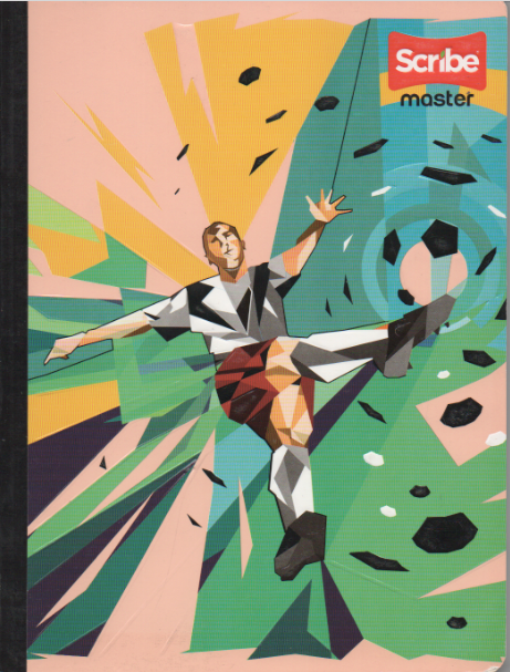 Cuaderno cosido rayado niño x 100 hojas Futbol abstract