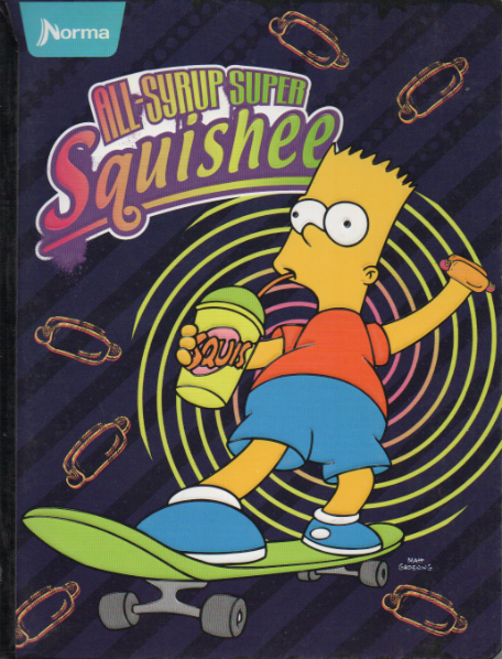Cuaderno cosido rayado niño x 100 All syrup super Squishee / Bart / Simpsons