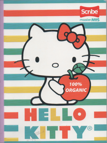 Cuaderno cosido Ferocarril niña x 100 hojas Hello Kitty 100% organic