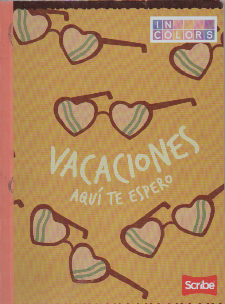 Cuaderno cosido cuadriculado niña x 100 hojas Vacaciones aca te espero