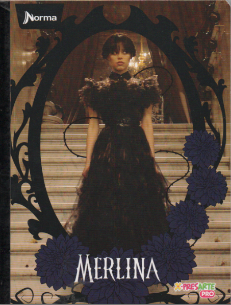 Cuaderno cosido cuadriculado niña x 100 hojas Merlina