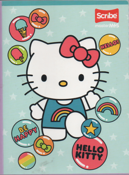 Cuaderno cosido Ferocarril niña x 100 hojas Hello Kitty Hello Be happy
