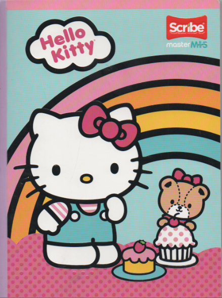 Cuaderno cosido Ferocarril niña x 100 hojas Hello Kitty Arcoiris