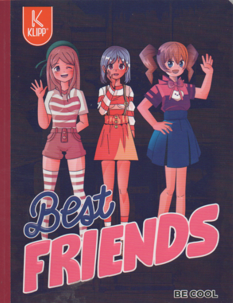 Cuaderno cosido cuadriculado niña x 100 hojas Best friends