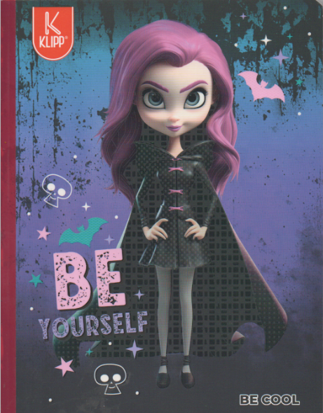 Cuaderno cosido cuadriculado niña x 100 hojas Be yourself