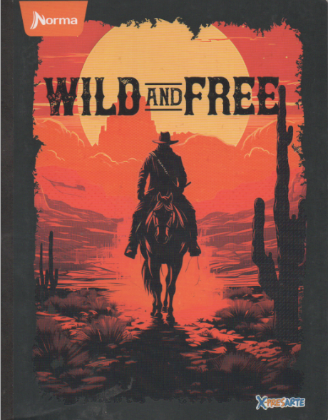 Cuaderno cosido cuadriculado niño x 100 hojas Wild and free