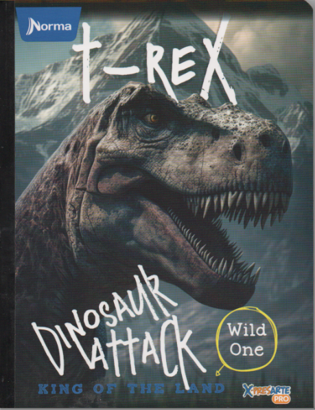 Cuaderno cosido cuadriculado niño x 100 hojas  T-rex