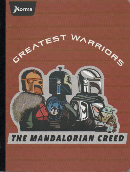 Cuaderno cosido cuadriculado niño x 100 hojas Mandalorian greatest warriors mandalorian
