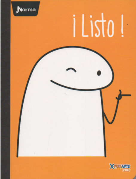Cuaderno cosido cuadriculado niño x 100 hojas Memes Listo