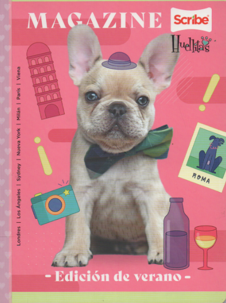 Cuaderno cosido ferrocarril niña x 50 hojas Huellitas