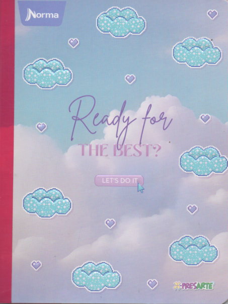 Cuaderno cosido ferrocarril niña x 50 hojas Ready for the best