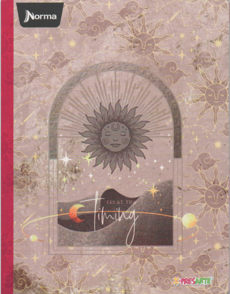 Cuaderno cosido ferrocarril niña x 50 hojas Trust the timing