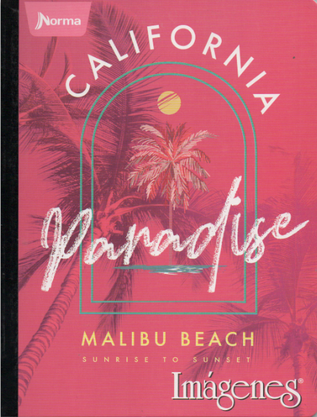 Cuaderno cosido ferrocarril niña x 50 hojas económico California paradise