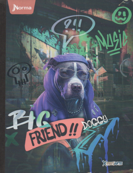Cuaderno cosido cuadriculado niño x 100 hojas big friend