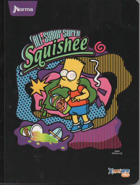 Cuaderno cosido cuadriculado niño x 100 hojas Simpsons