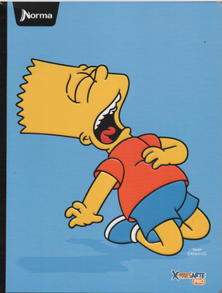 Cuaderno cosido cuadriculado niño x 100 hojas Simpsons