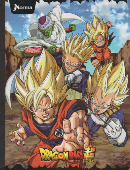 Cuaderno niño cosido cuadriculado 100 hojas Dragon ball