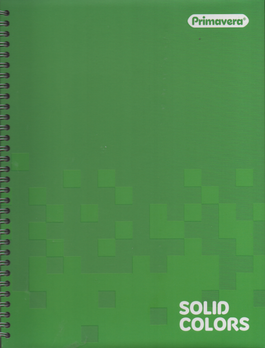 Cuaderno argollado grande 105 cuadriculado pasta dura Solid Verde