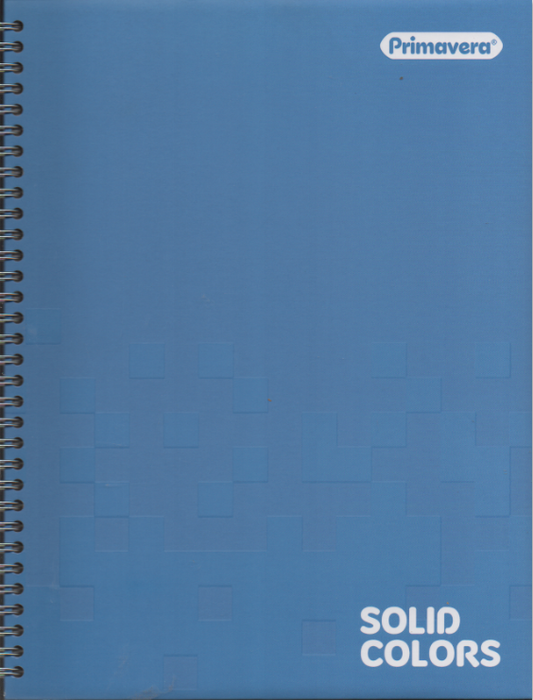 Cuaderno argollado grande 105 cuadriculado pasta dura Solid Azul claro